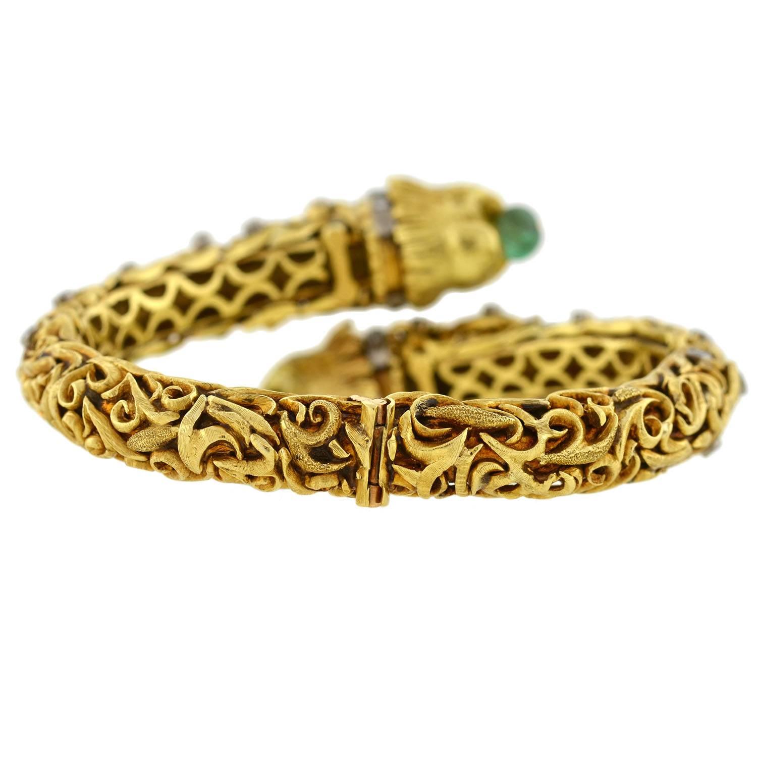 lion bracelet gold