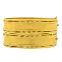 Victorian English Gold Etruscan Bangle "Wedding Bracelet" Set