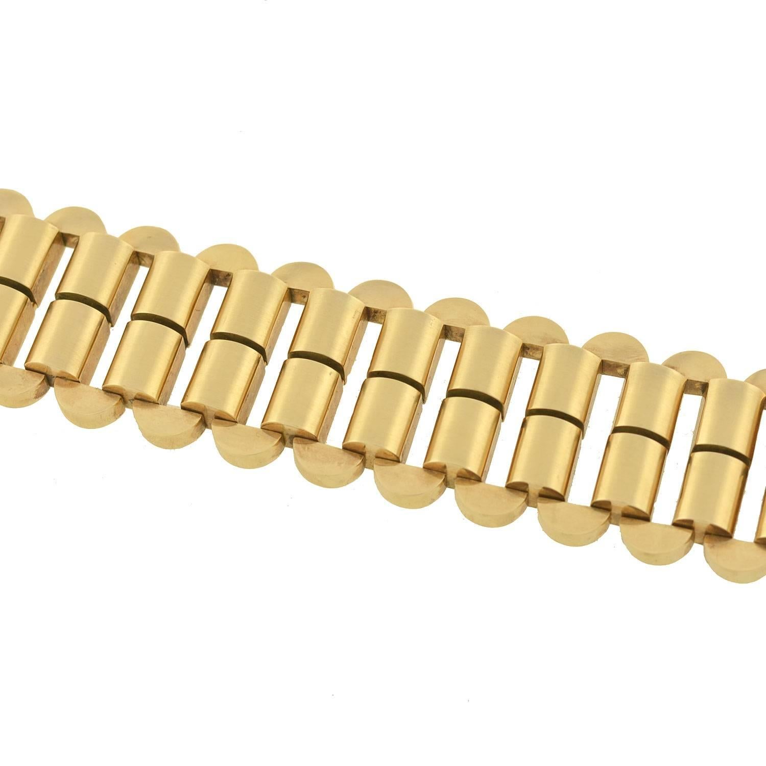 Rétro Bracelet à maillons rétro autrichien en or en vente