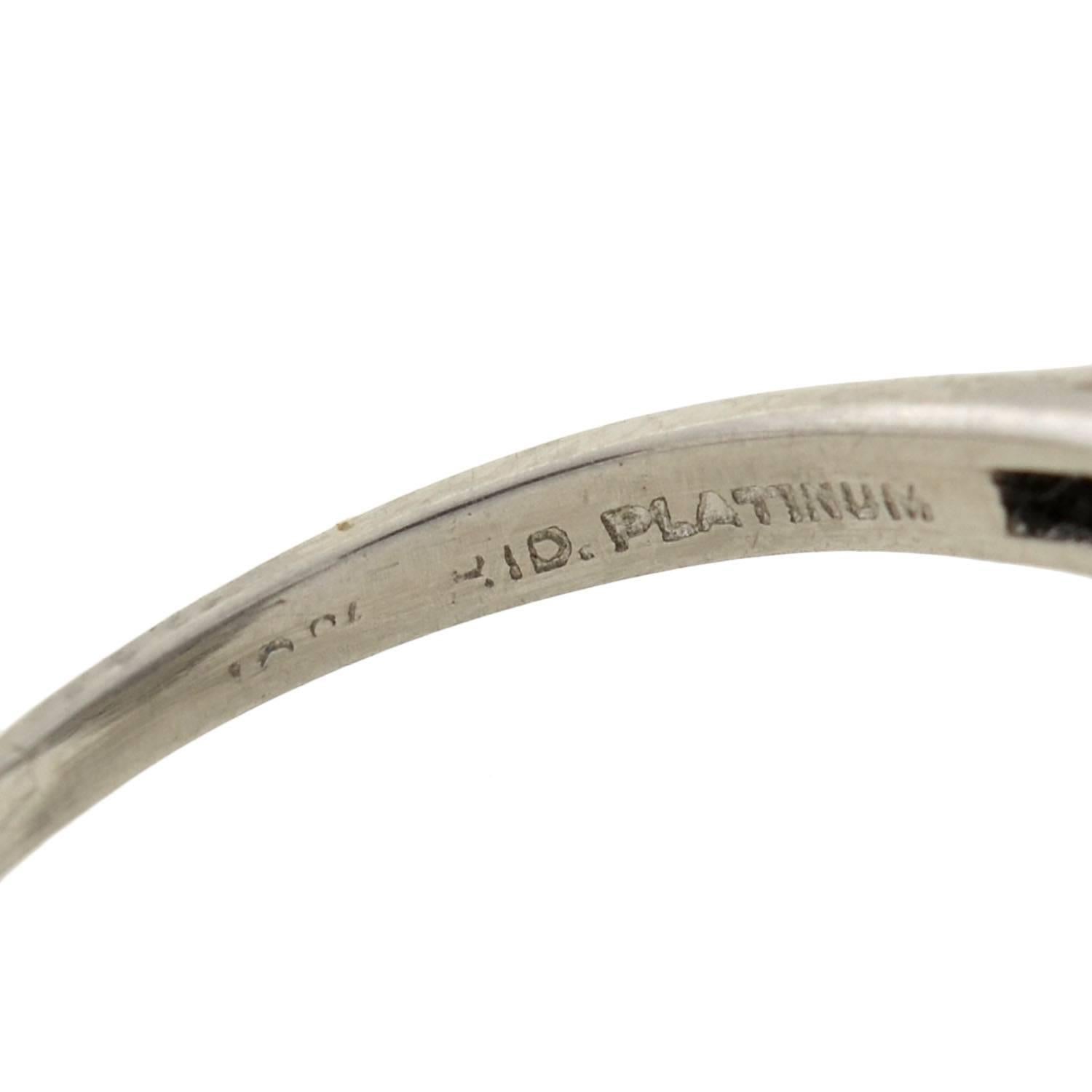 1930er Art Deco Stern Saphir Diamant Platin Ring 1