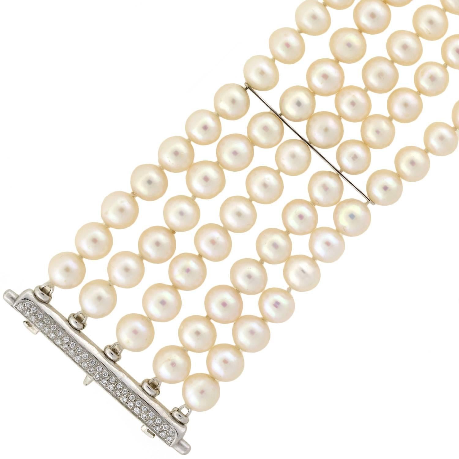 4 strand pearl bracelet