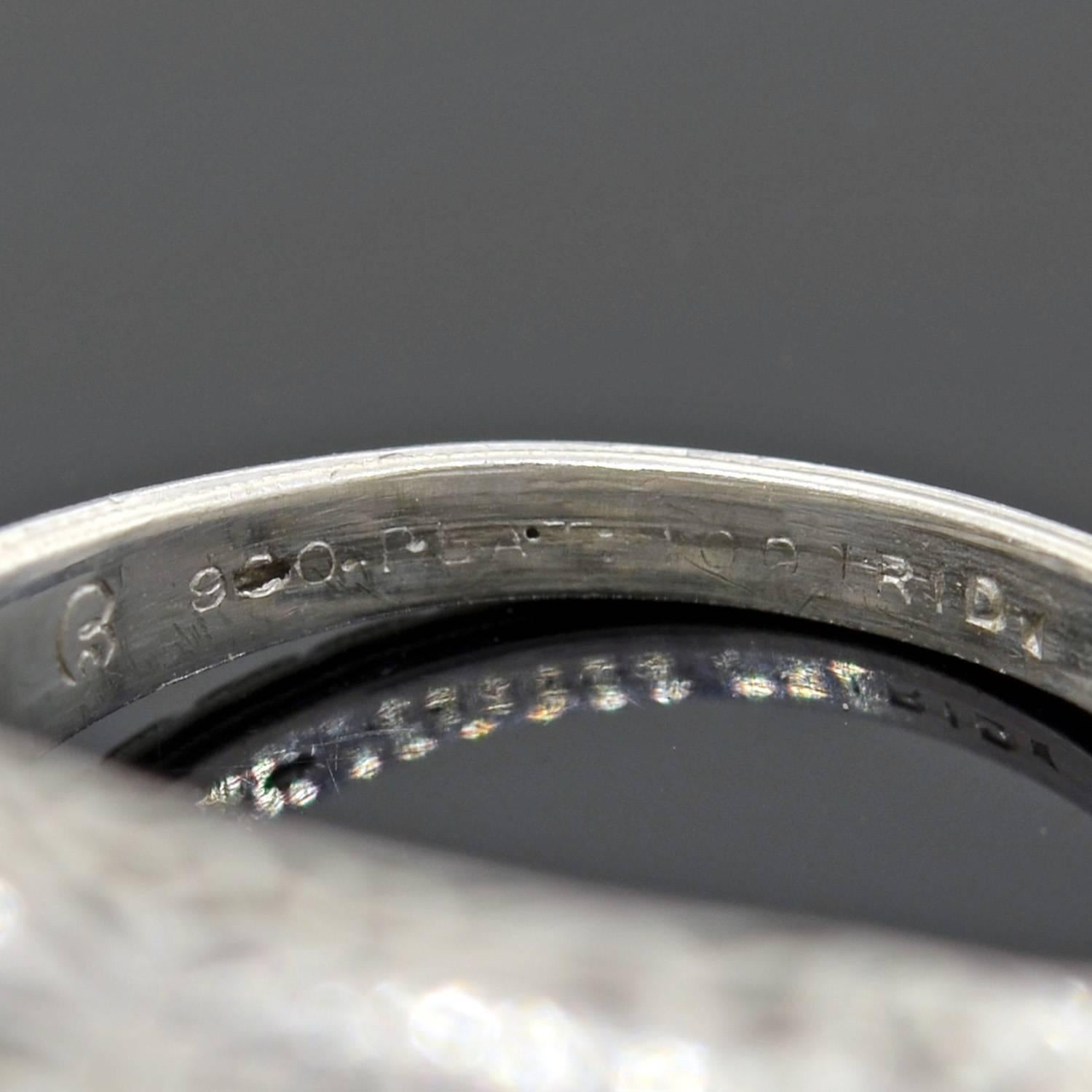Art Deco 3-Stein 2::55 Karat Diamanten Platin Filigran Ring 1