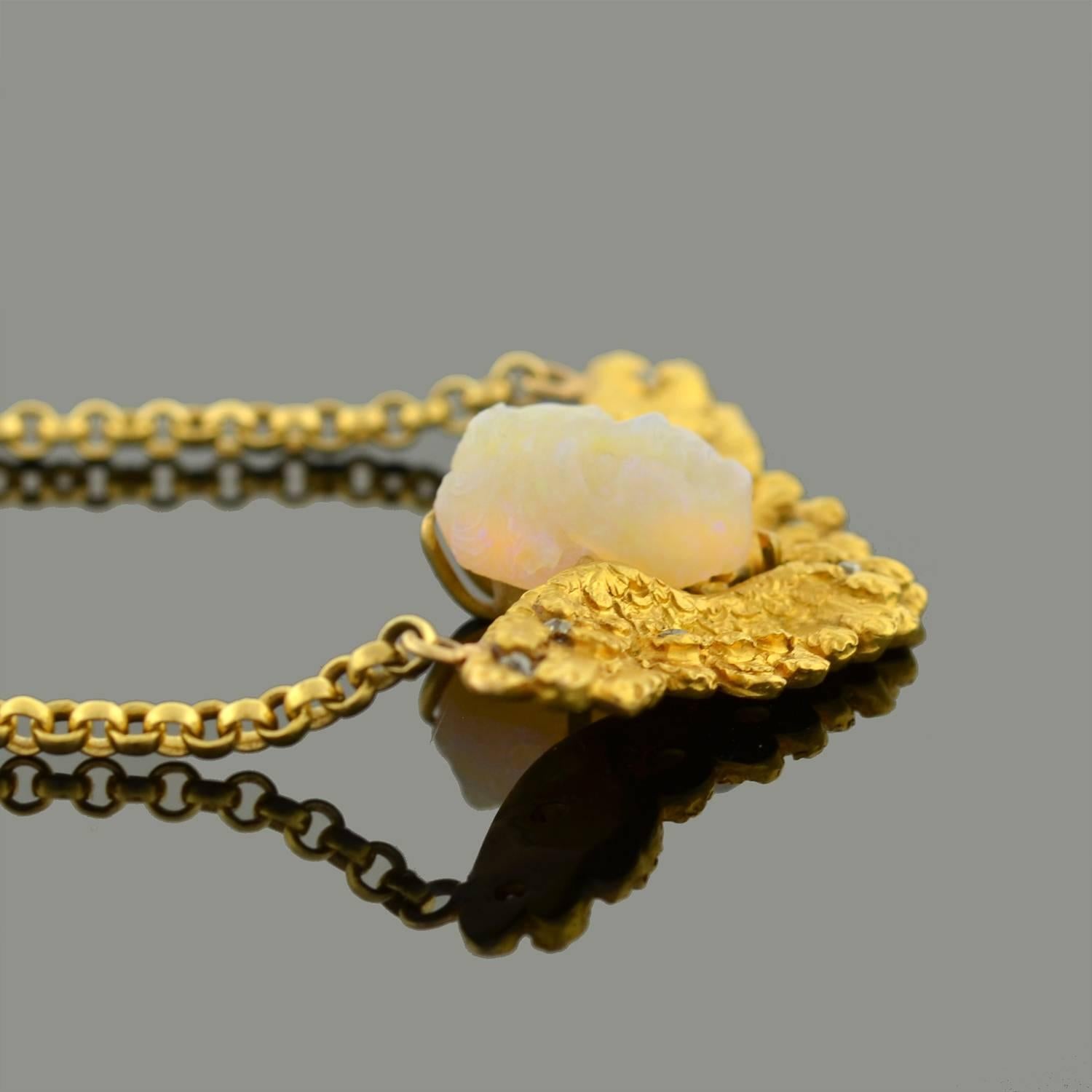 gold cherub necklace