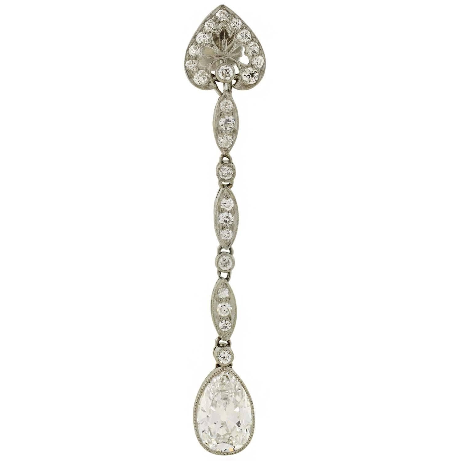 tiffany teardrop diamond earrings