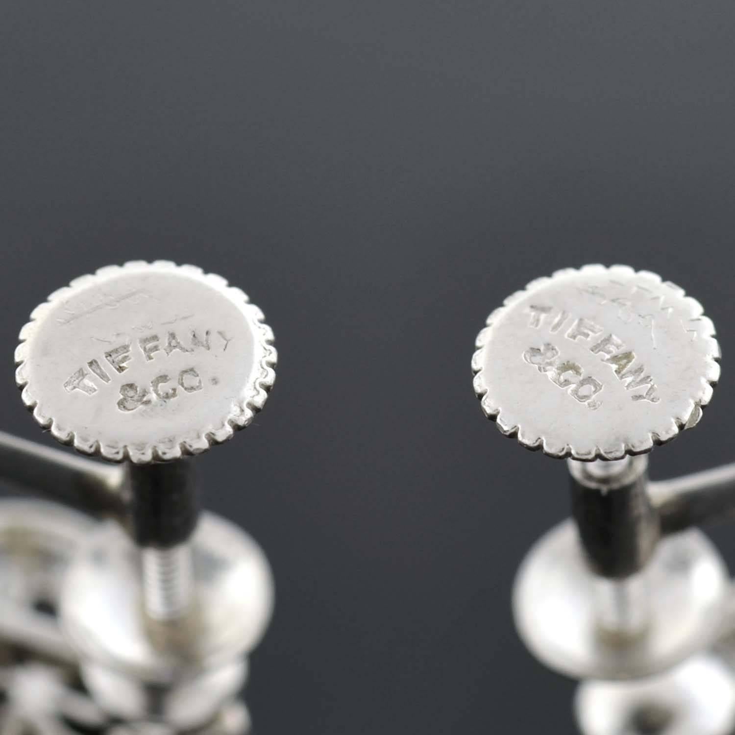 TIFFANY & CO. Art Deco Diamond Teardrop Earrings 3.25ctw 3