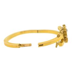 Victorian 2.00 Carats Diamonds Gold Anchor Bypass Bracelet