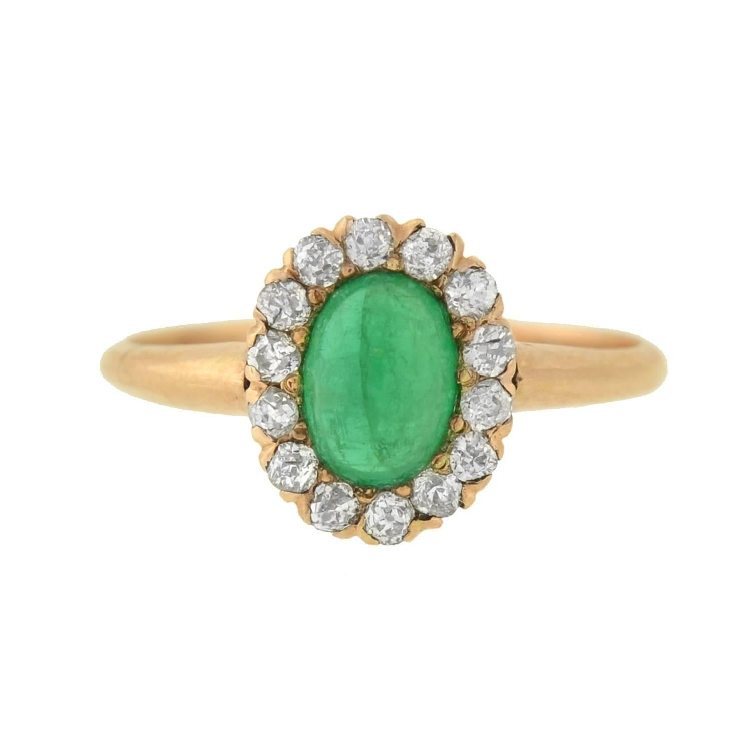 small emerald engagement ring