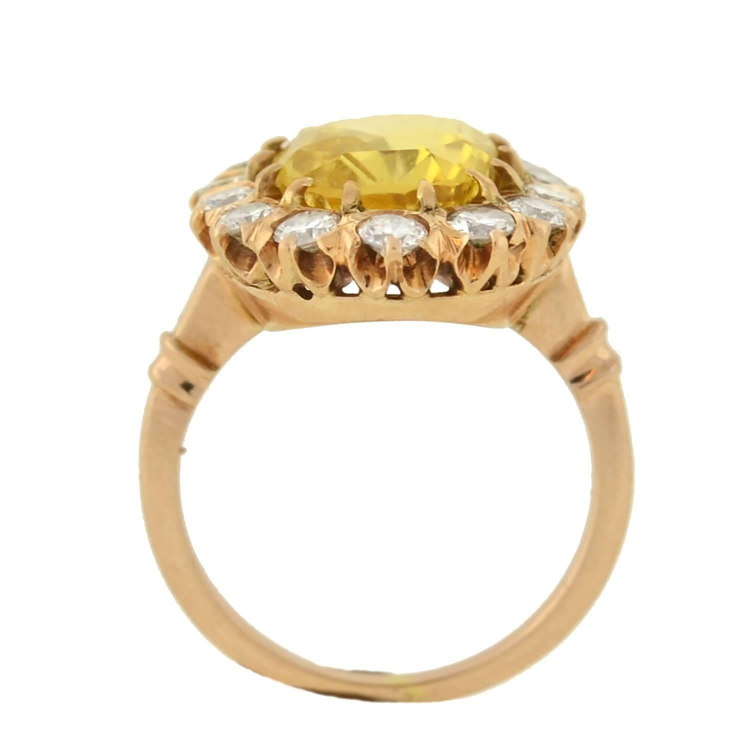yellow sapphire with diamond ring