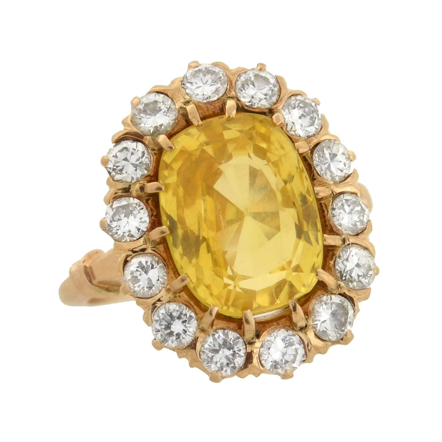 diamond and yellow sapphire ring