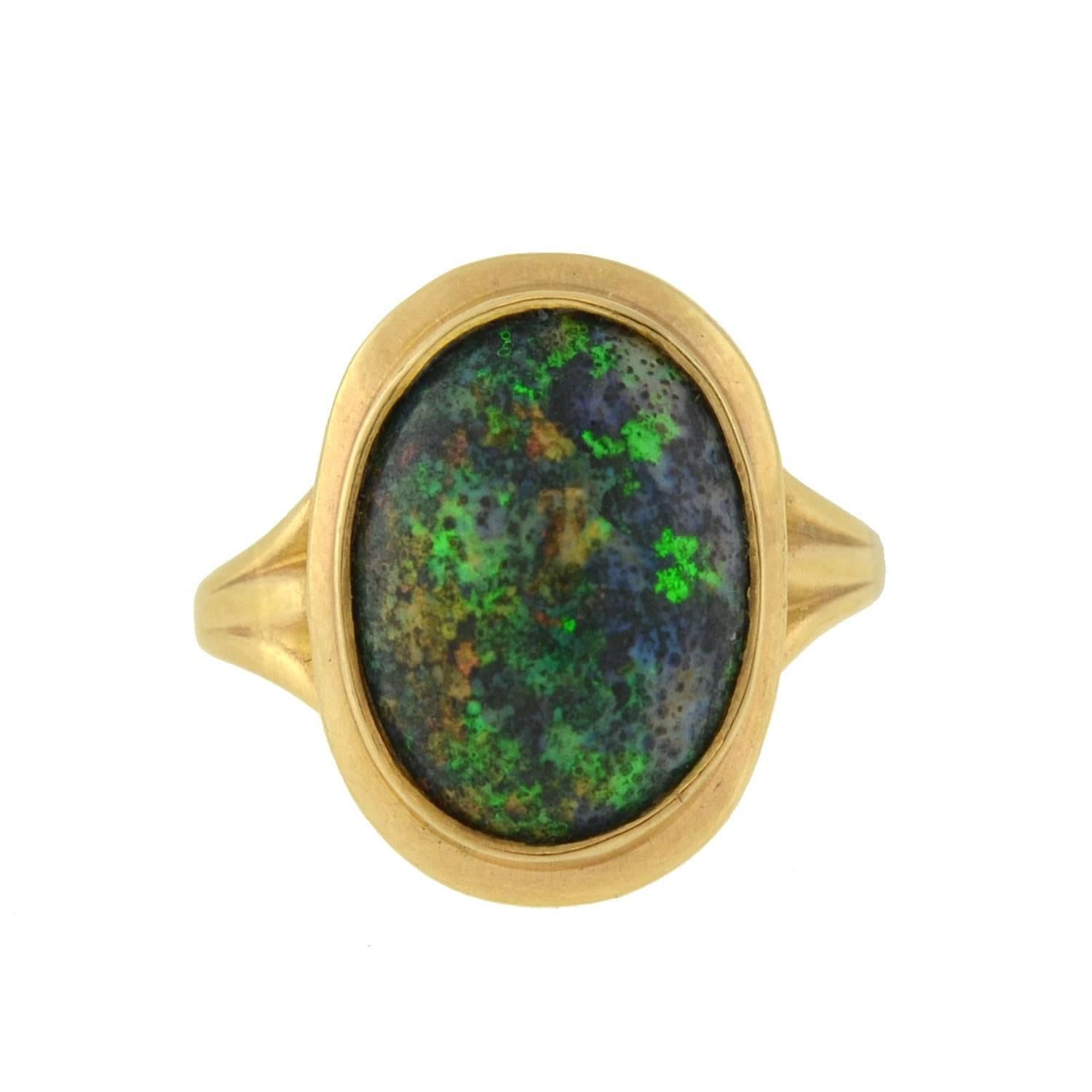 cabochon opal ring