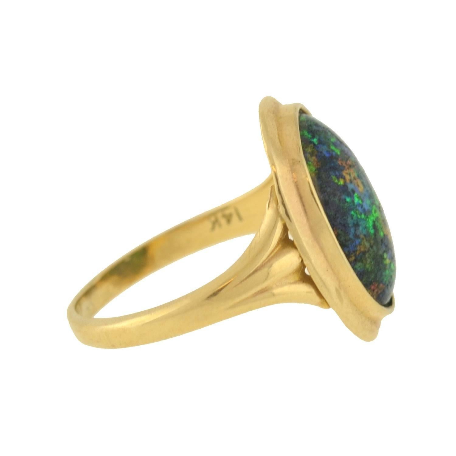 Black opals are among the most rare and valuable of all natural opal varieties. Unlike their common opal counterparts, they have a dark canvas and radiate brilliant flashes of colors due to their subtle iron oxide and carbon properties. Although a