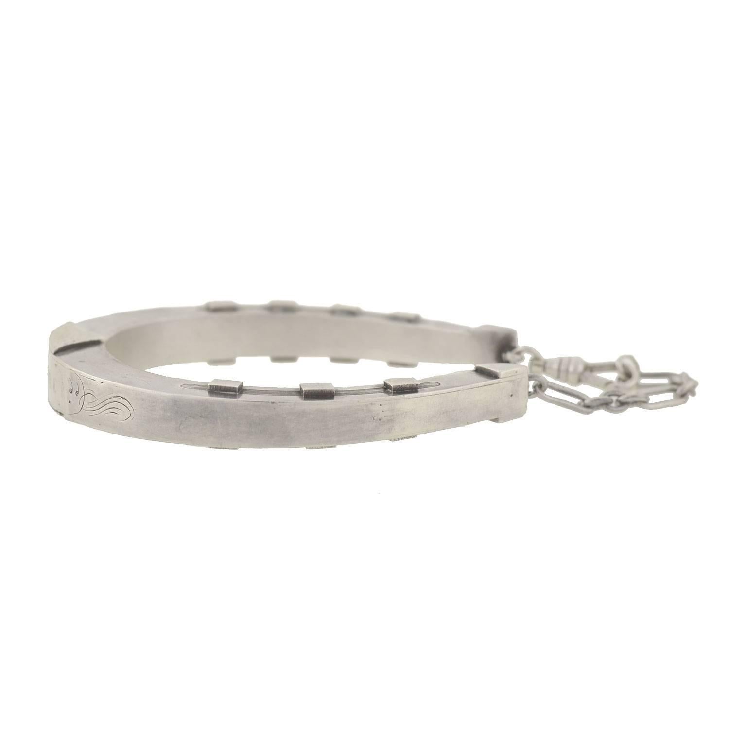 horseshoe bracelet silver