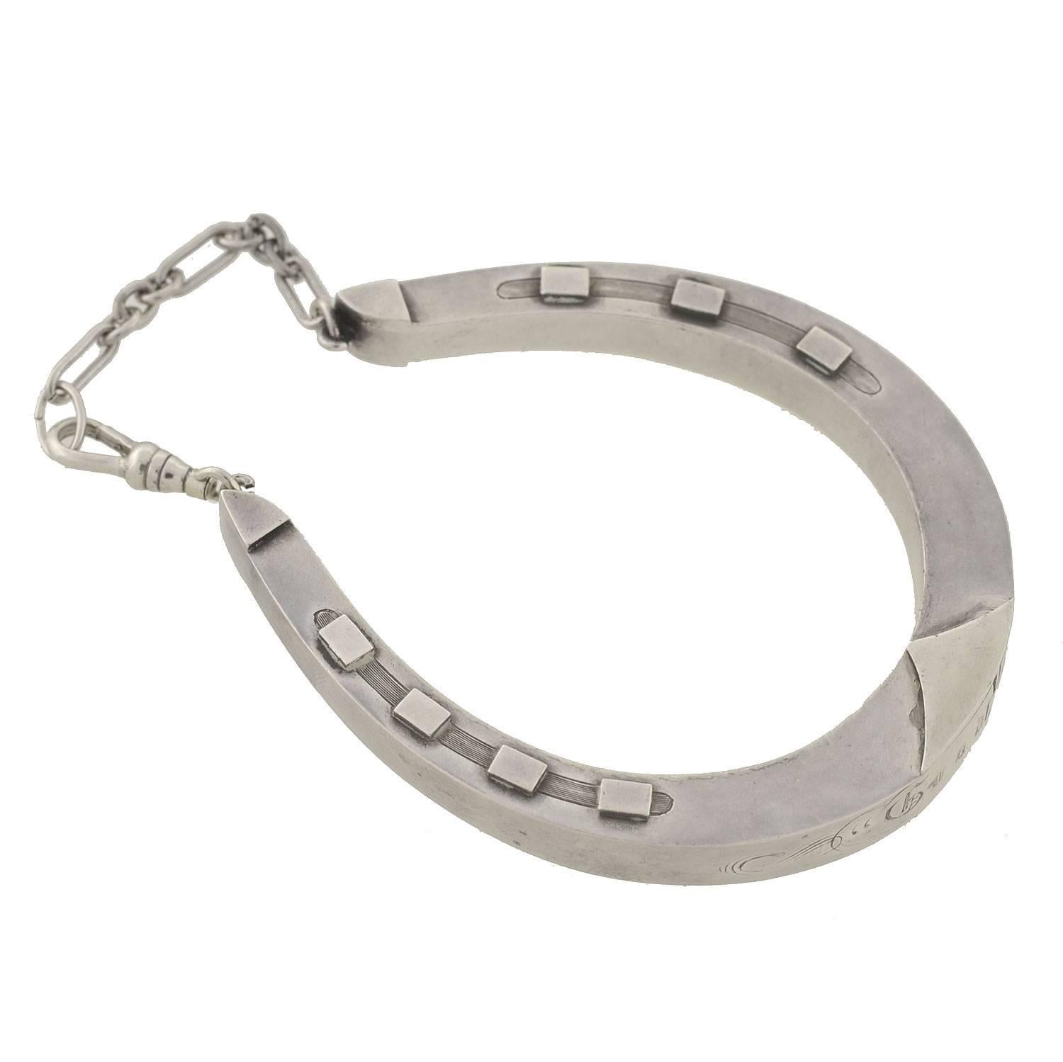 sterling silver horseshoe bracelet
