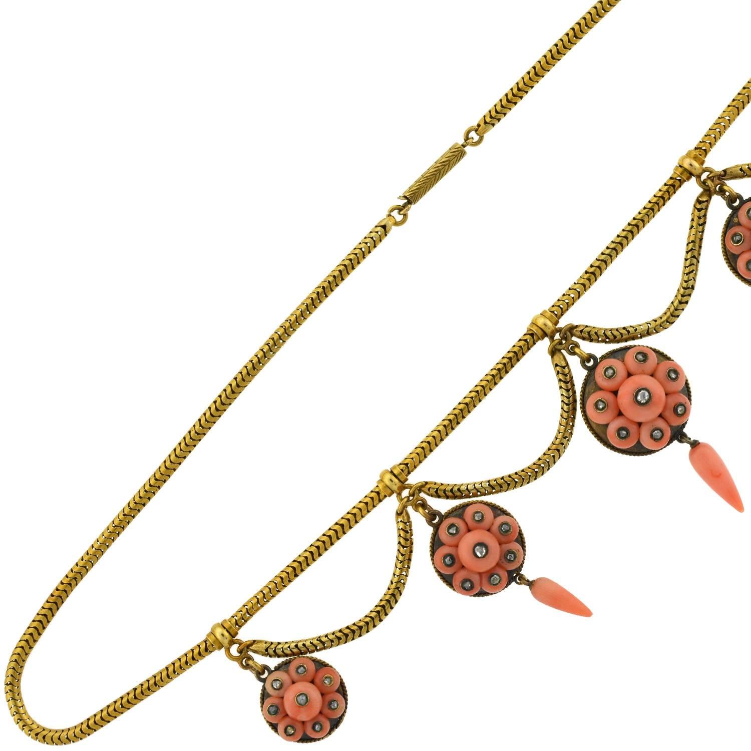 coral rose necklace designs