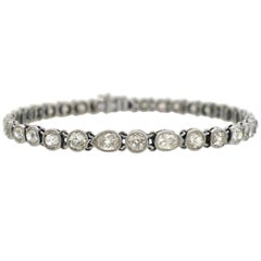 Art Deco 10 Total Carat Diamond Line Bracelet