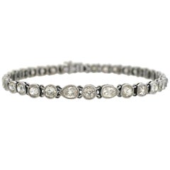 Art Deco 10 Total Carat Diamond Line Bracelet
