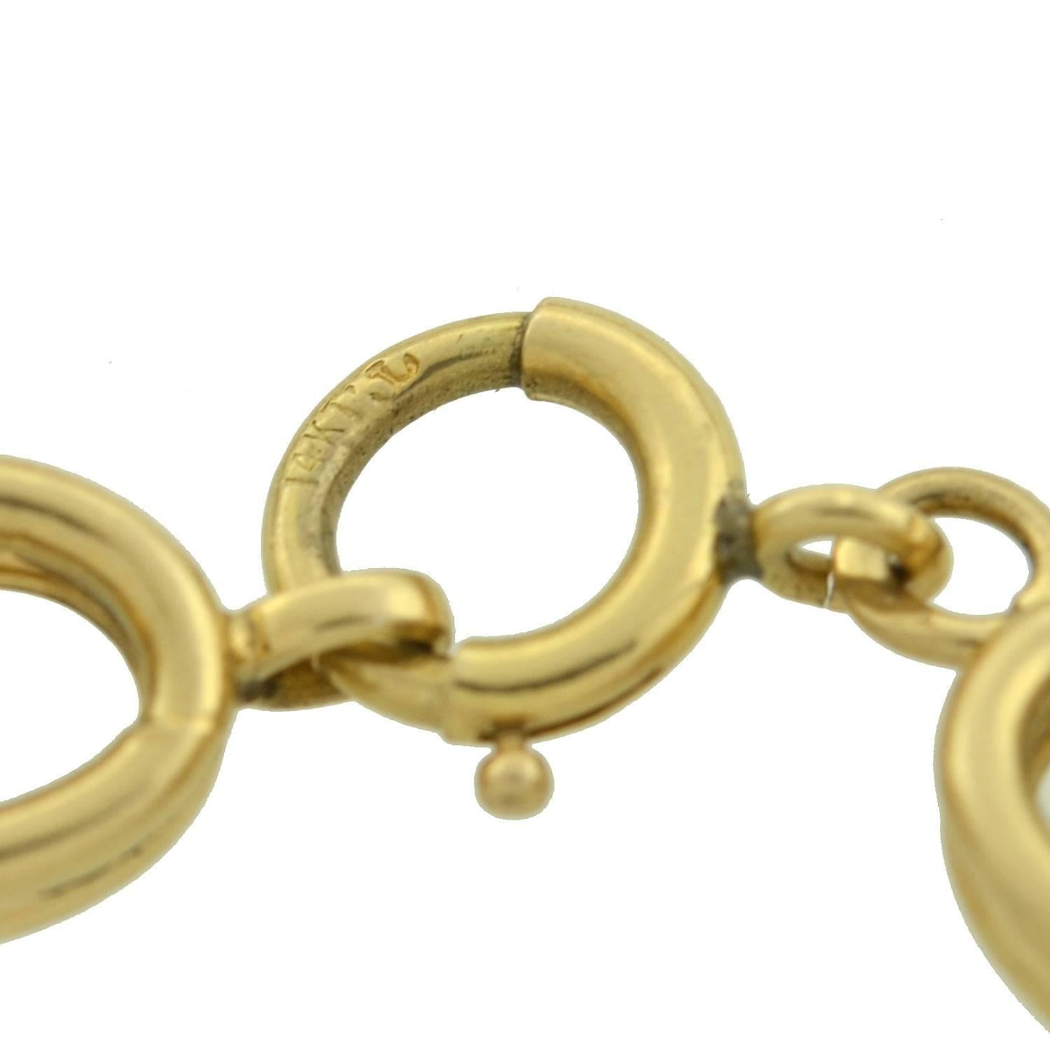 Krementz 1950s Gold Link Chain Necklace at 1stDibs | krementz gold ...