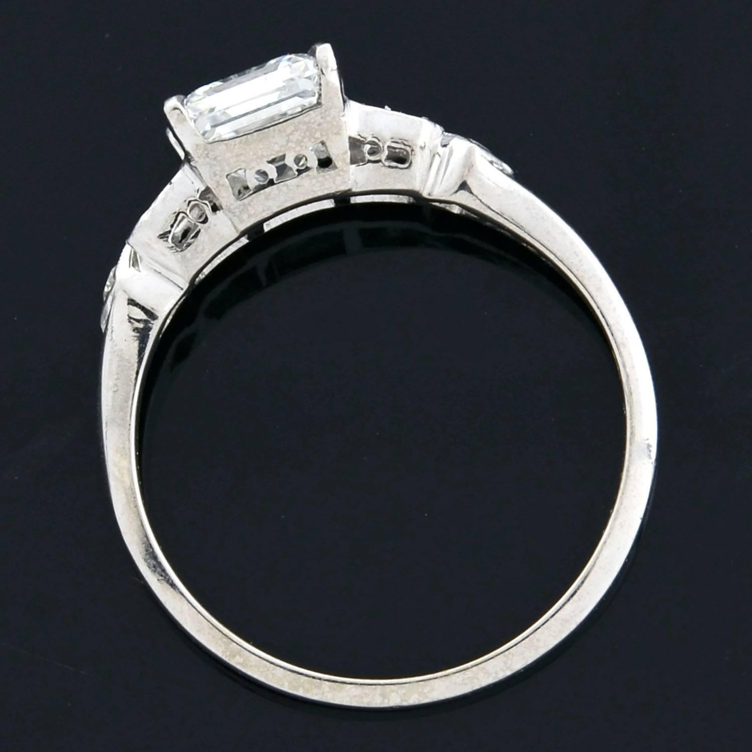 square emerald diamond ring
