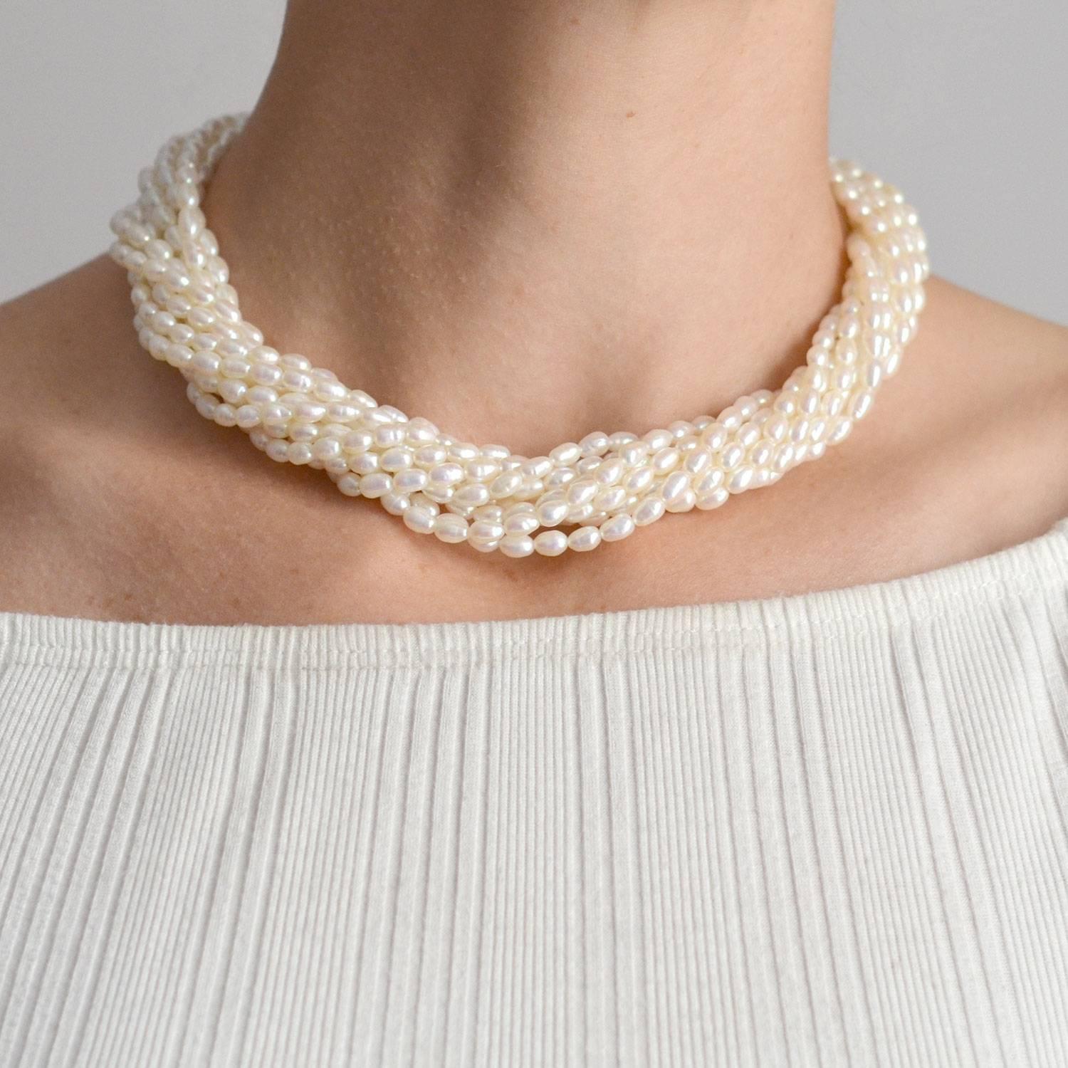 Paloma Picasso for Tiffany & Co. Natural Pearl Ten Strand Collar Necklace 1