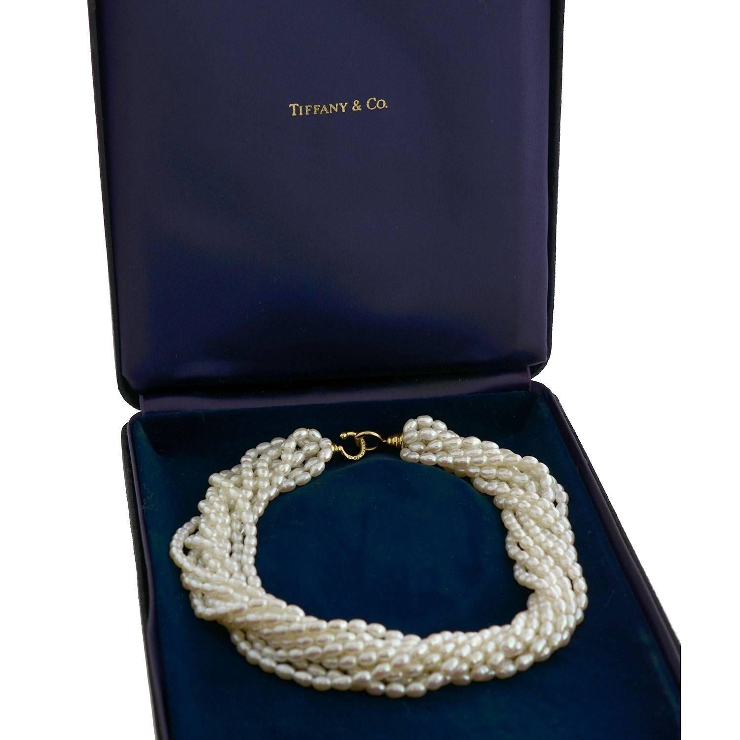 Women's Paloma Picasso for Tiffany & Co. Natural Pearl Ten Strand Collar Necklace