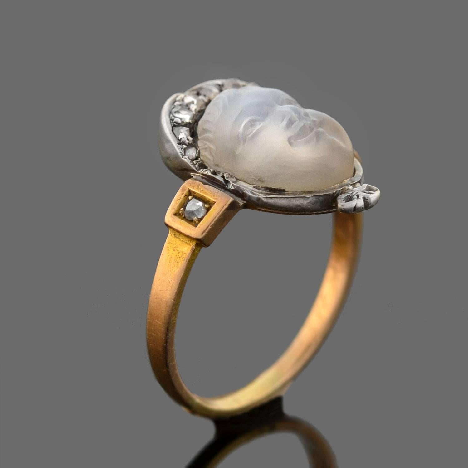 carved moonstone jewelry