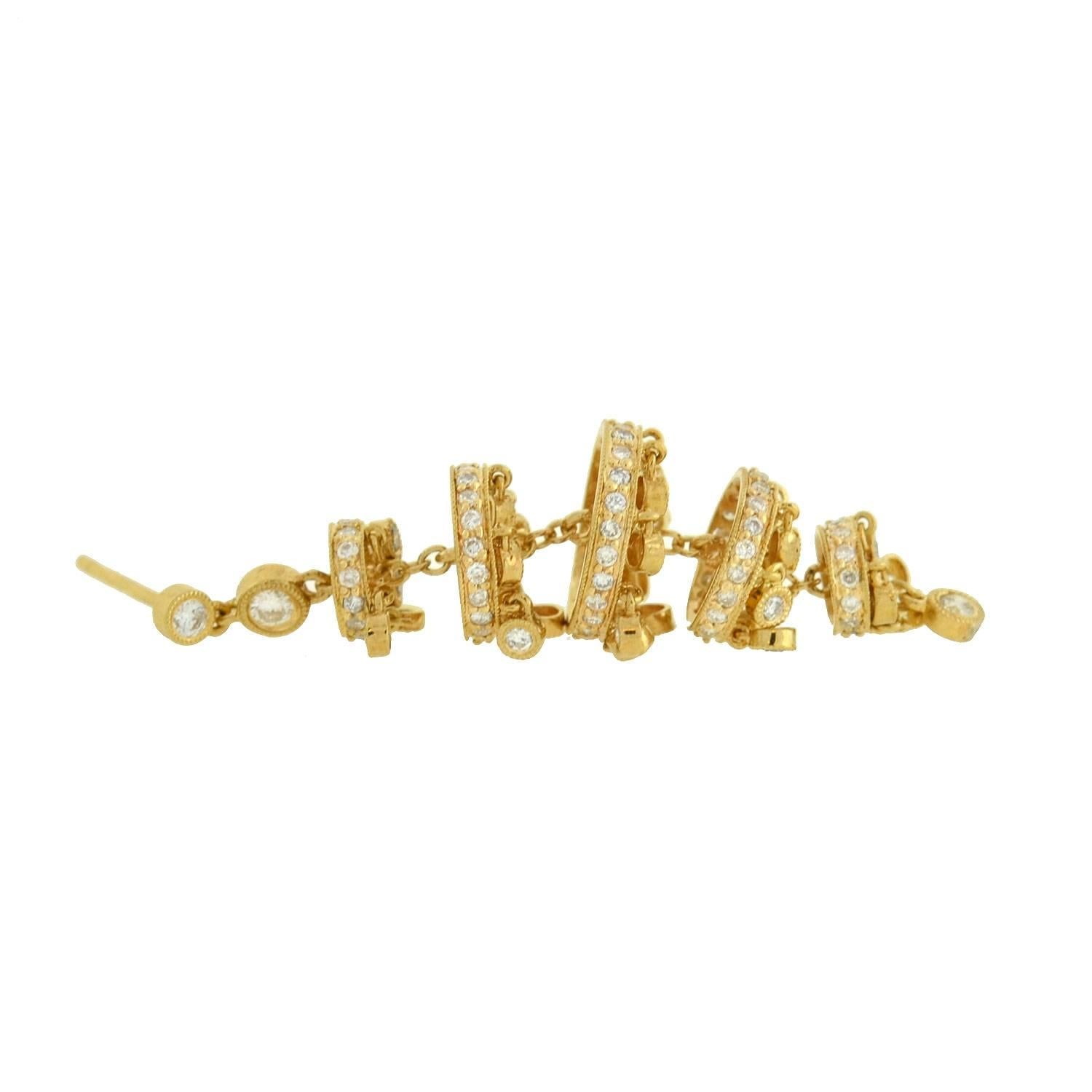 golden chandelier earrings
