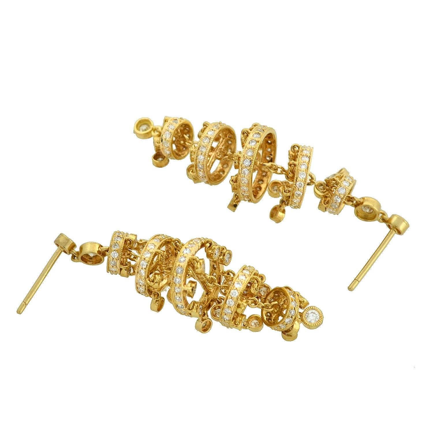 chandelier gold earrings