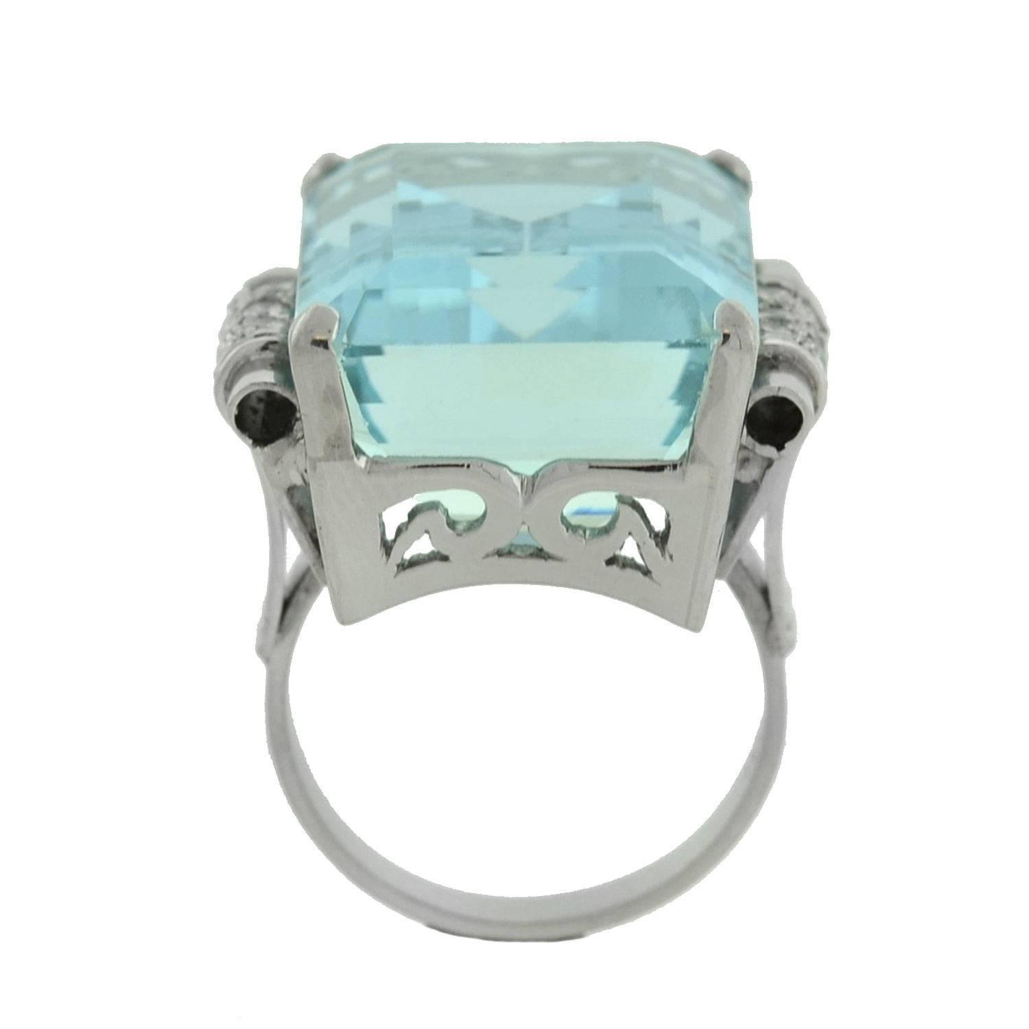 aquamarine cocktail ring