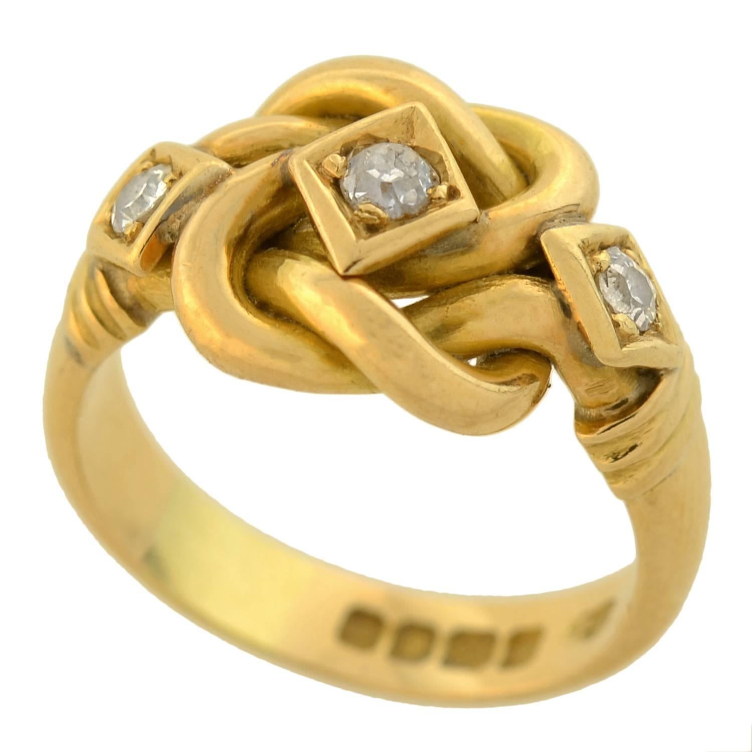 love knot ring gold