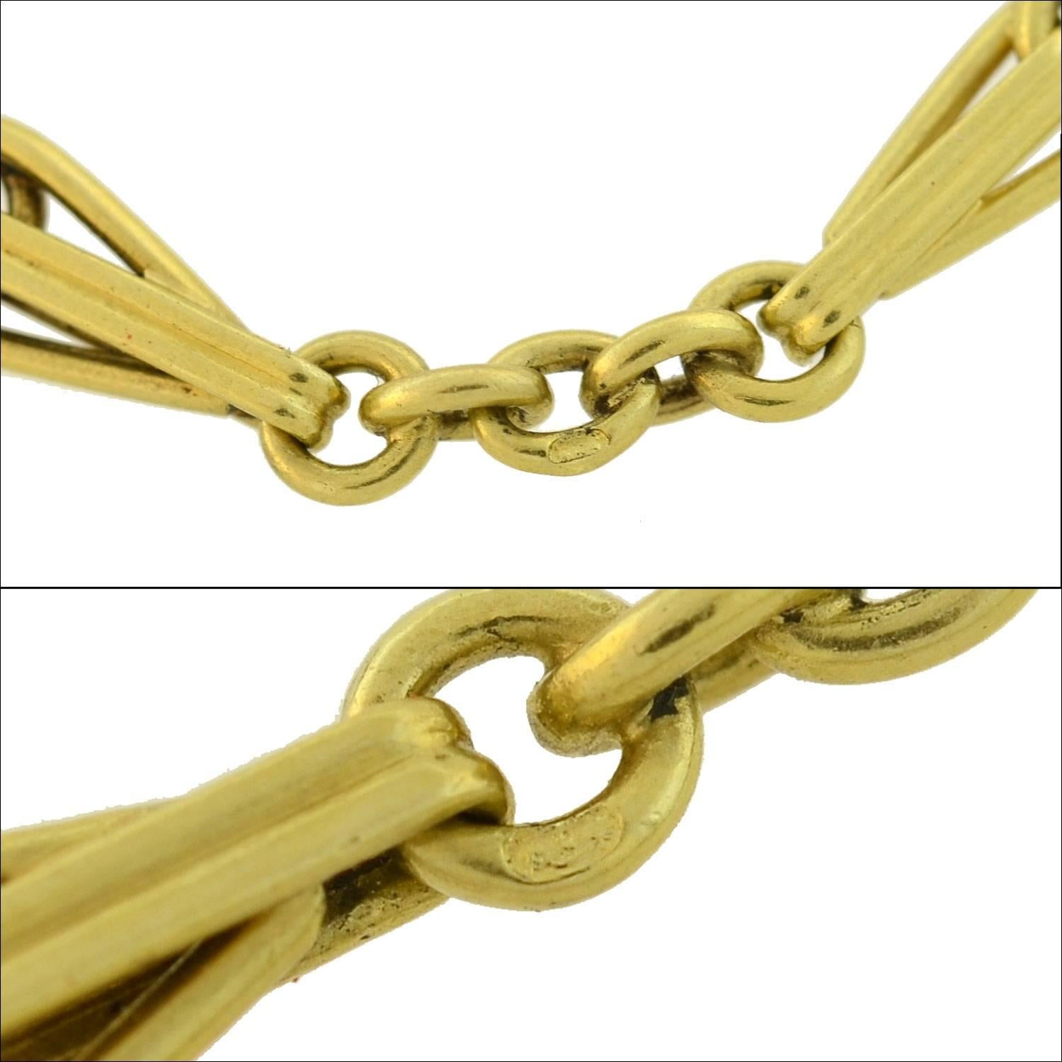 Women's Late Victorian French Yellow Gold Link Chain Necklace For Sale