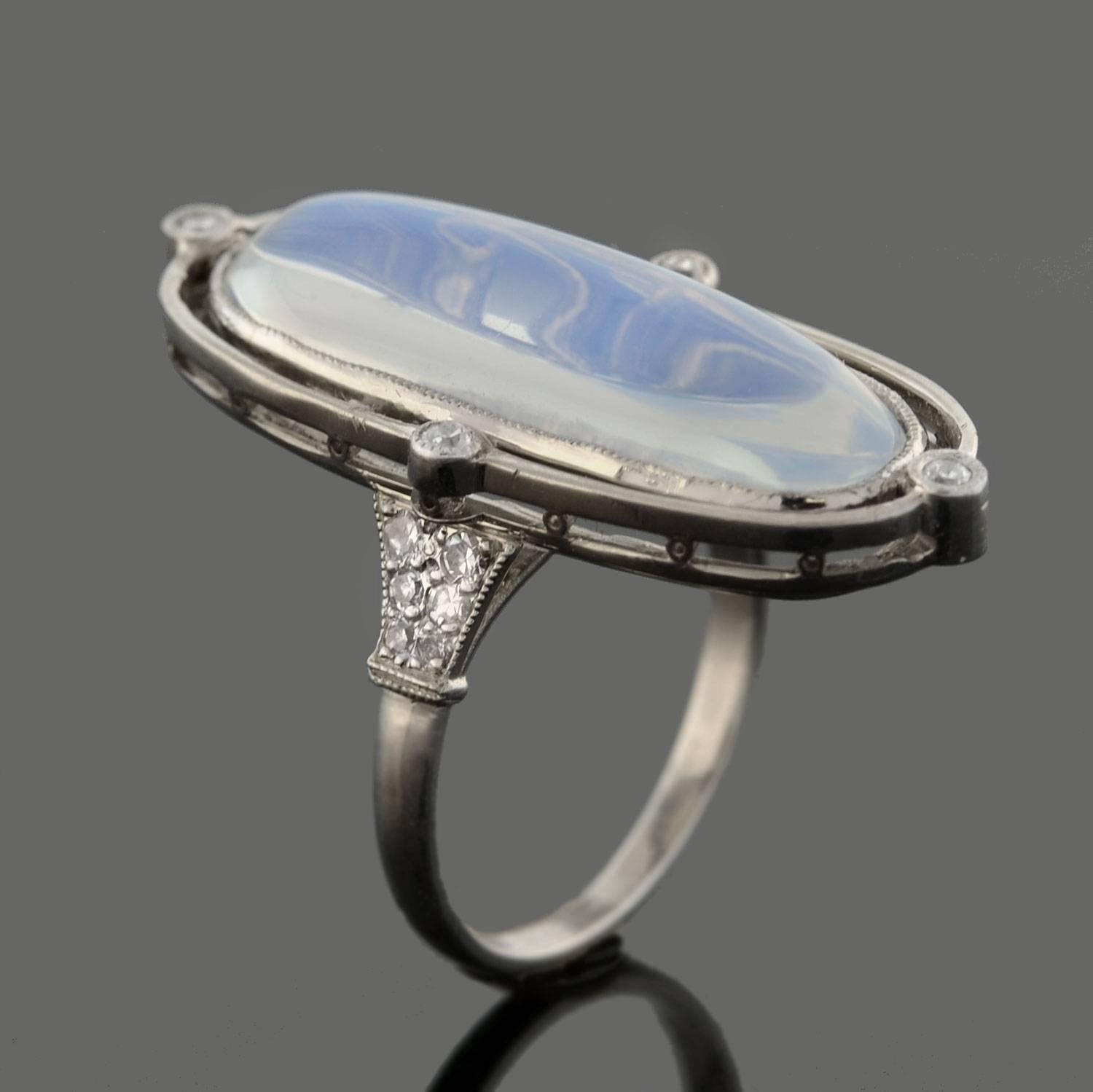 edwardian moonstone ring