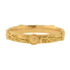 E.M. Gattle for Riker Brothers Art Nouveau Tomahawk Motif Gold Repousse Bracelet
