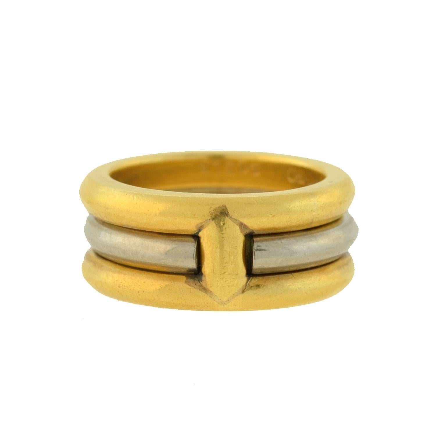 Cartier Two-Tone Multi-Band Ring with Removable Center