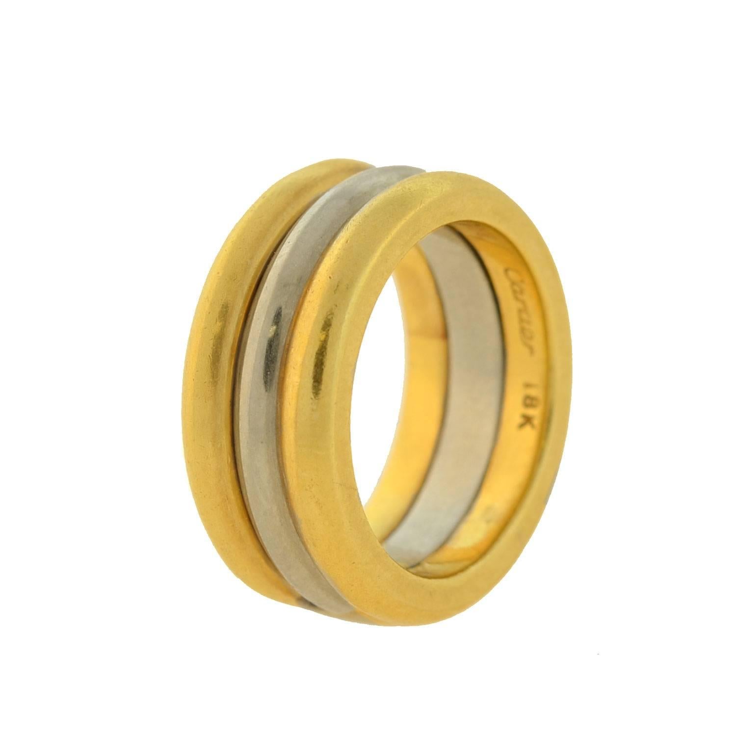 cartier ring two tone