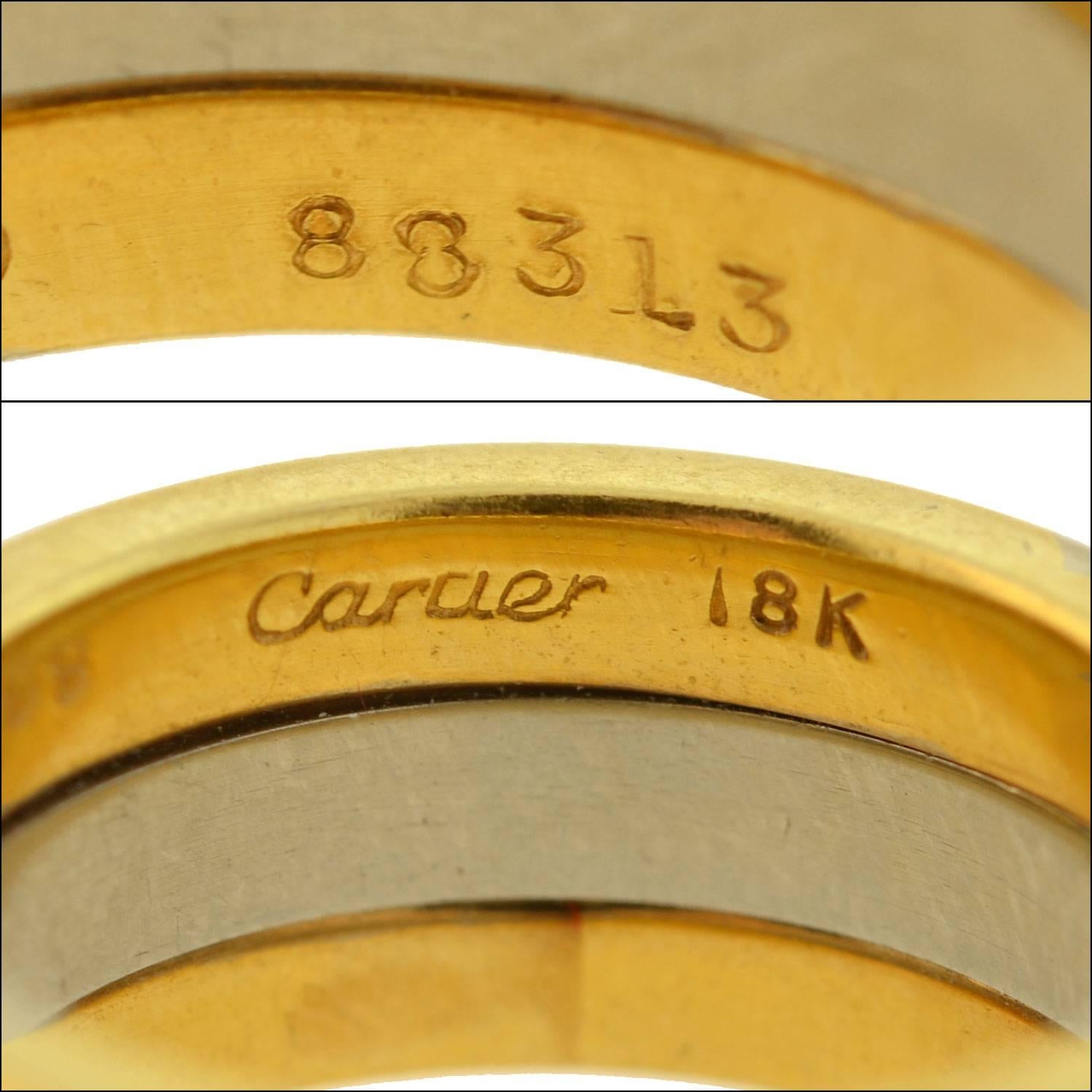 Contemporary Cartier Two-Tone Multi-Band Ring with Removable Center