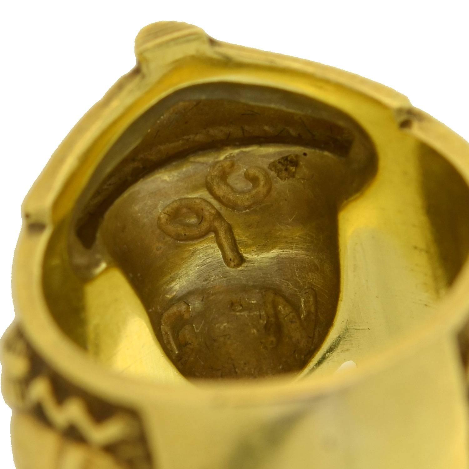 Vintage Sculptural Egyptian Revival Style Ring 2