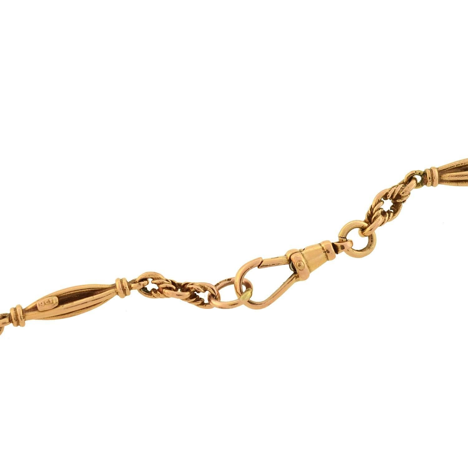 Women's Victorian Open Wirework Link Watch Chain Necklace