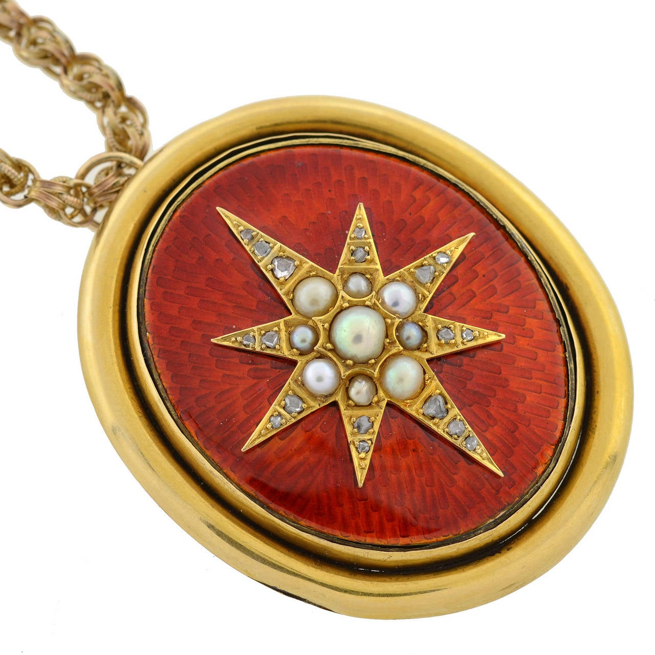 guilloche locket