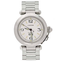 Cartier Stainless Steel Pasha Automatic Wristwatch