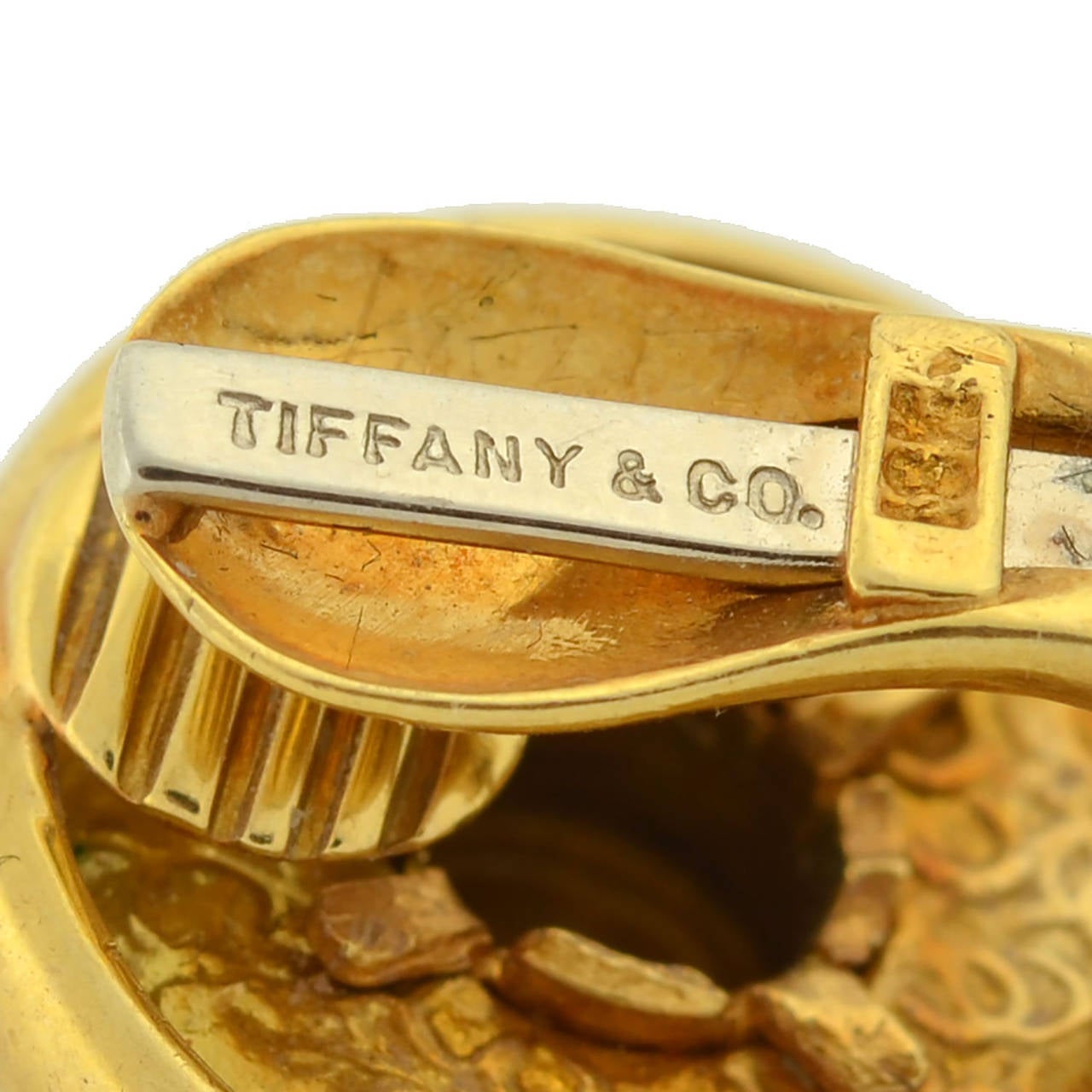 Tiffany & Co. Tiger's Eye Gold Clip On Earrings 2