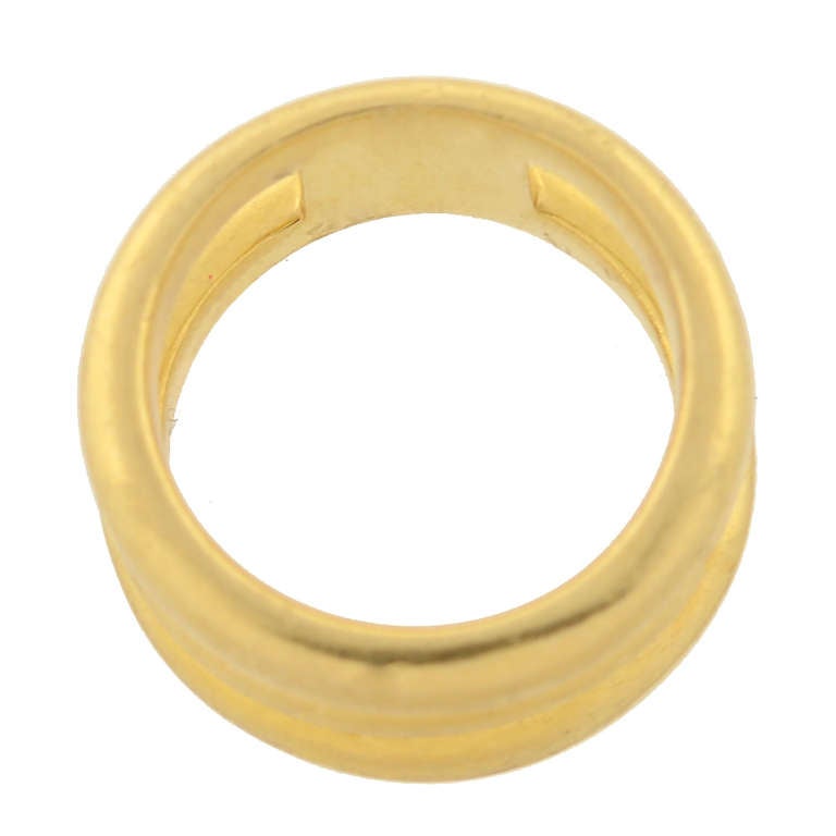 Tiffany & Co. Gold ZigZag Z Band Ring im Zustand „Hervorragend“ in Narberth, PA
