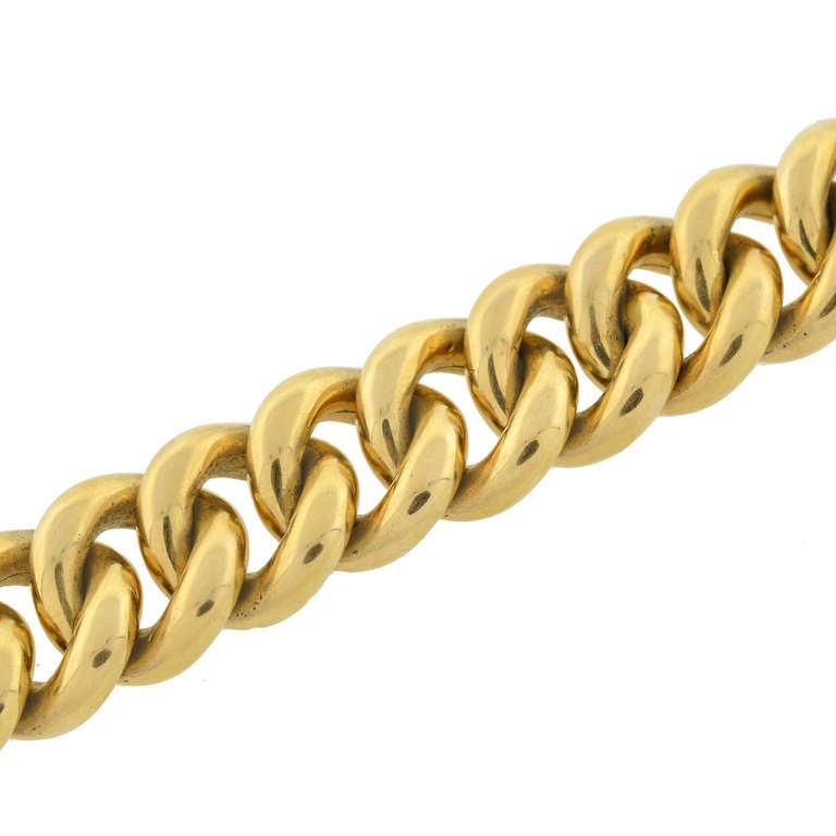 Heavy Gold Link Bracelet In Excellent Condition In Narberth, PA