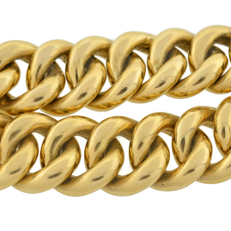 Women's Heavy Gold Link Bracelet