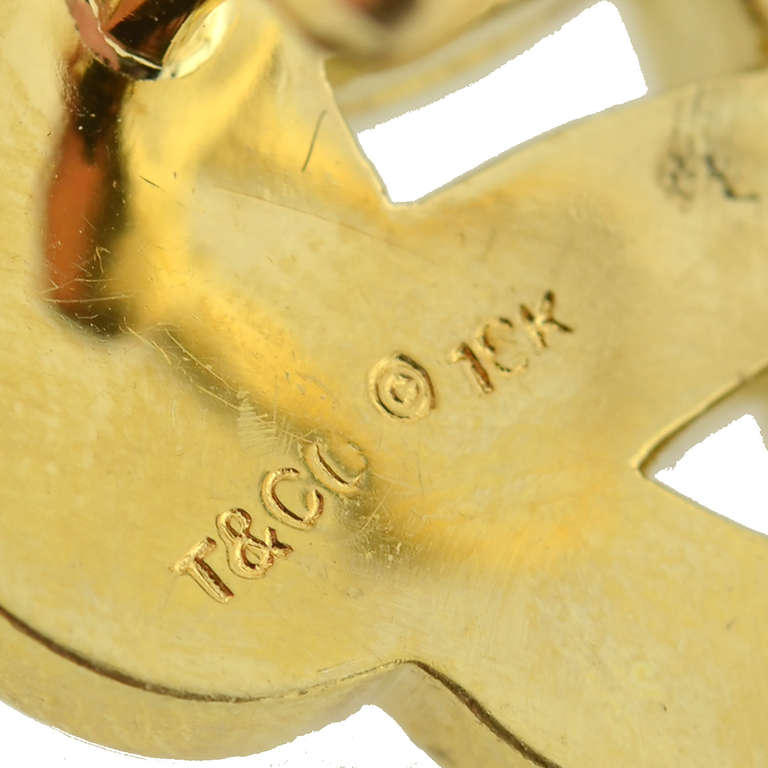 Tiffany & Co. Lapis Gold Knot Earrings 2