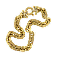 Large Gold Link Chain Necklace
