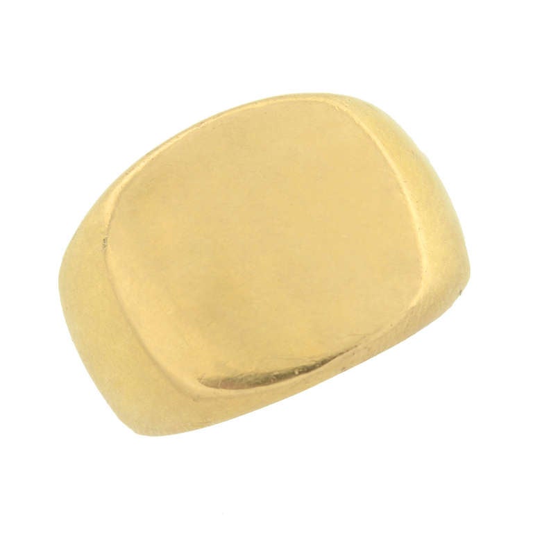 Church Contemporary Large Heavy Gold Signet Ring 1