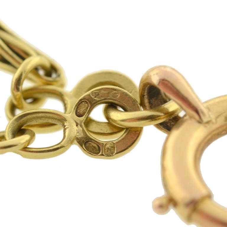 Women's French Art Nouveau 62 Inch Long Gold Filigree Link Chain