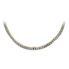 Victorian French Old Rose Cut Diamond Collar Necklace