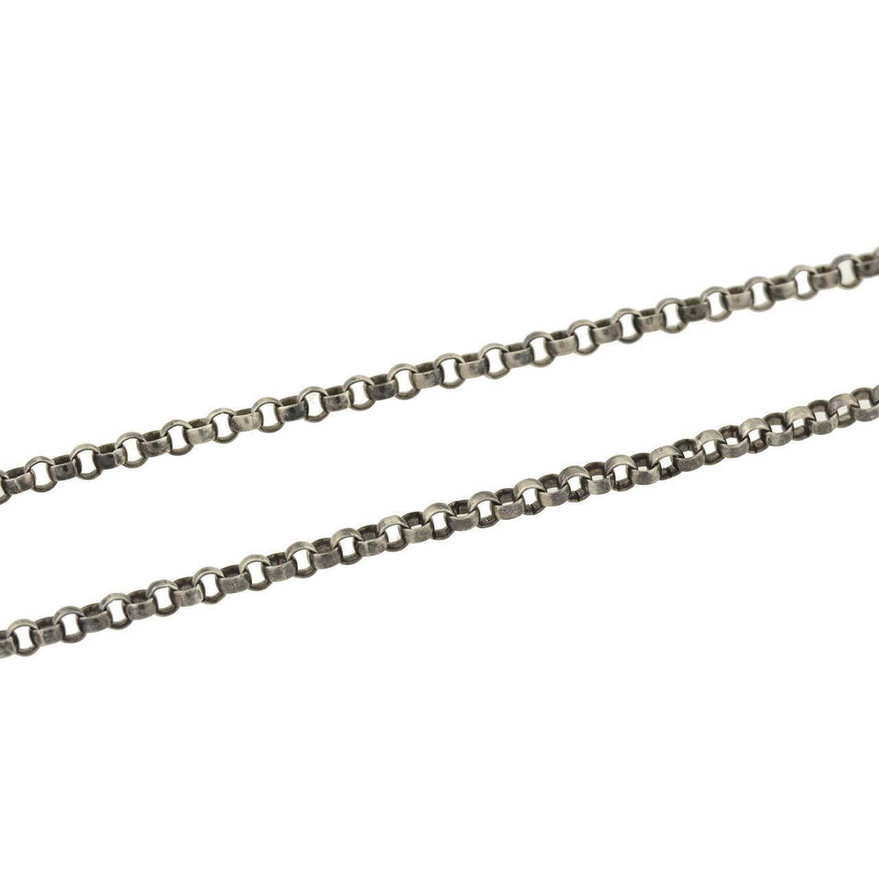 Women's Victorian Rose Cut Diamond Crescent Necklace