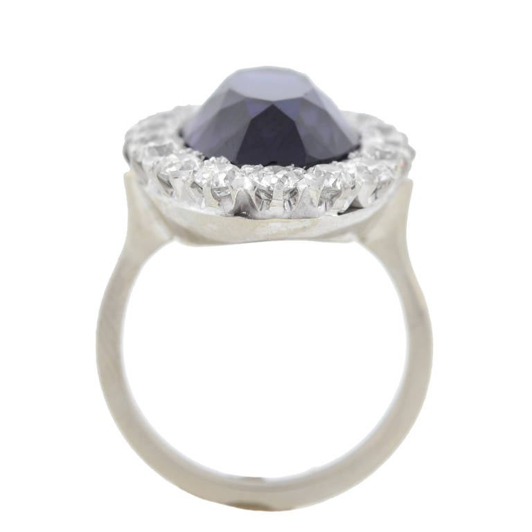 Women's Edwardian 9.57 Carat Russian Amethyst Diamond Platinum Ring